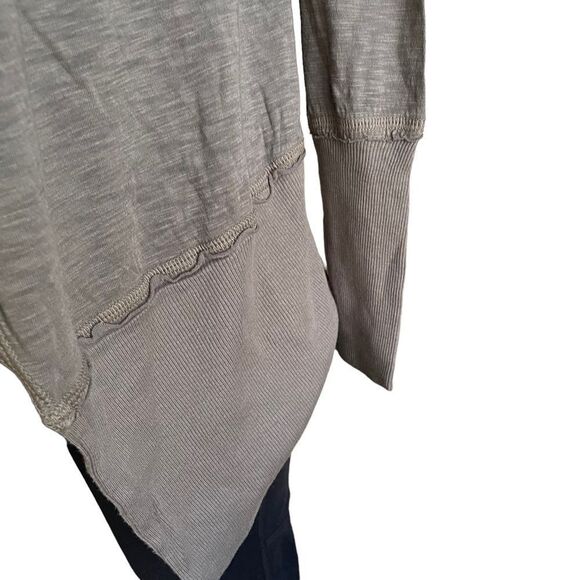 REVOLVE LAmade olive green/ gray open front waterfall hooded cardigan sz XS NWT! - Picture 4 of 9